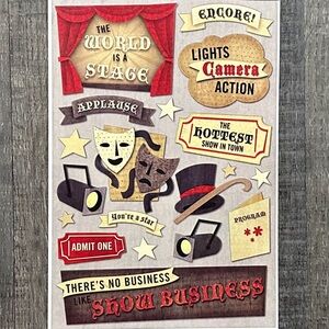 💞 New Theater Drama Scrapbook Craft Stickers
